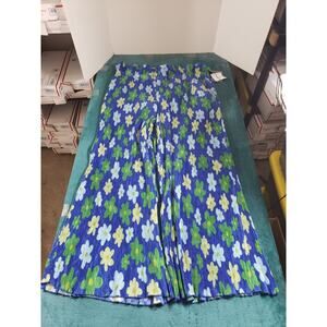 Sammy B Pants Size XXL 2XL Womens Blue Floral Stretch Lightweight Wide Leg NWT